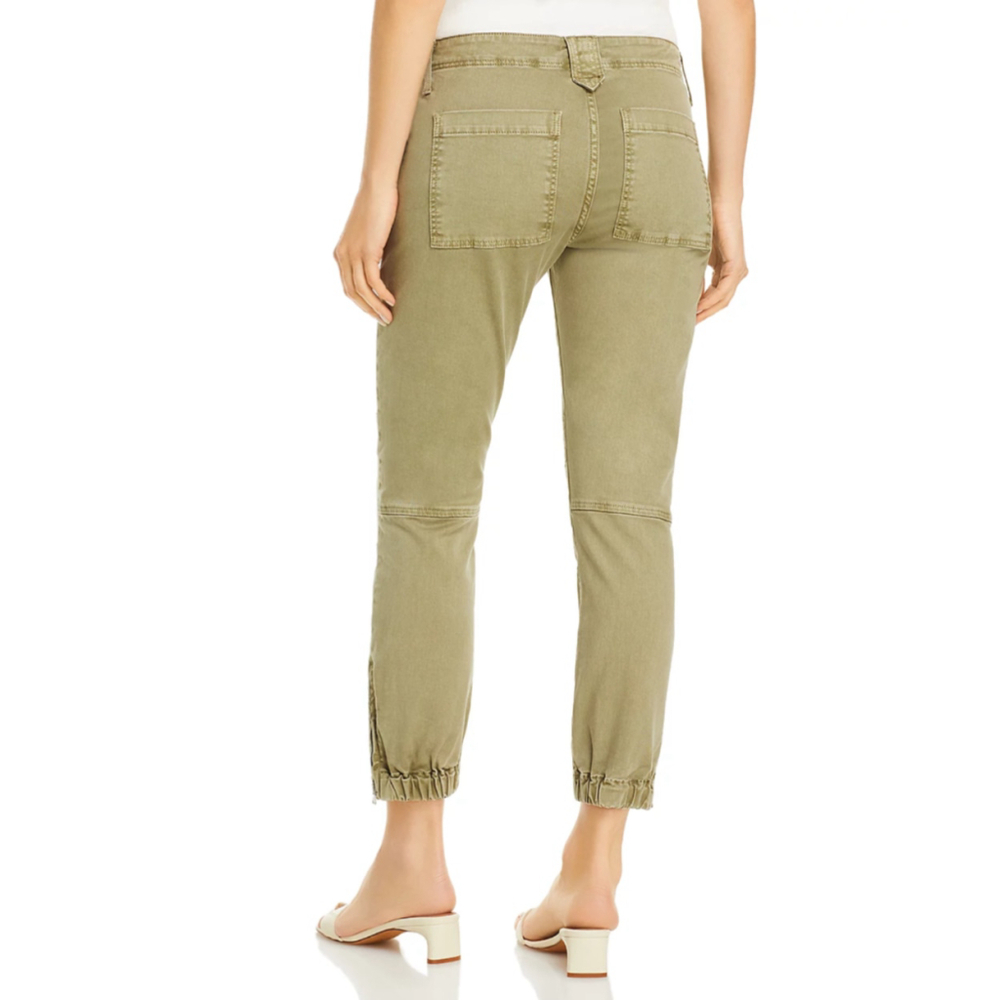 Frame Green Moto Banded Bottom Cropped Pants Size 27 - Picture 2 of 6
